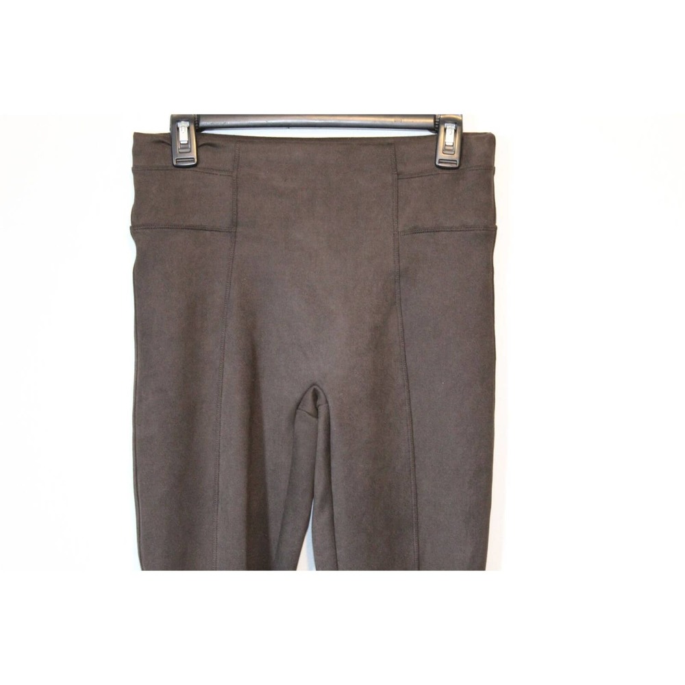 SPANX Faux Suede Leggings Chocolate Brown Pull On Women's Size Medium H14477 - Picture 4 of 15